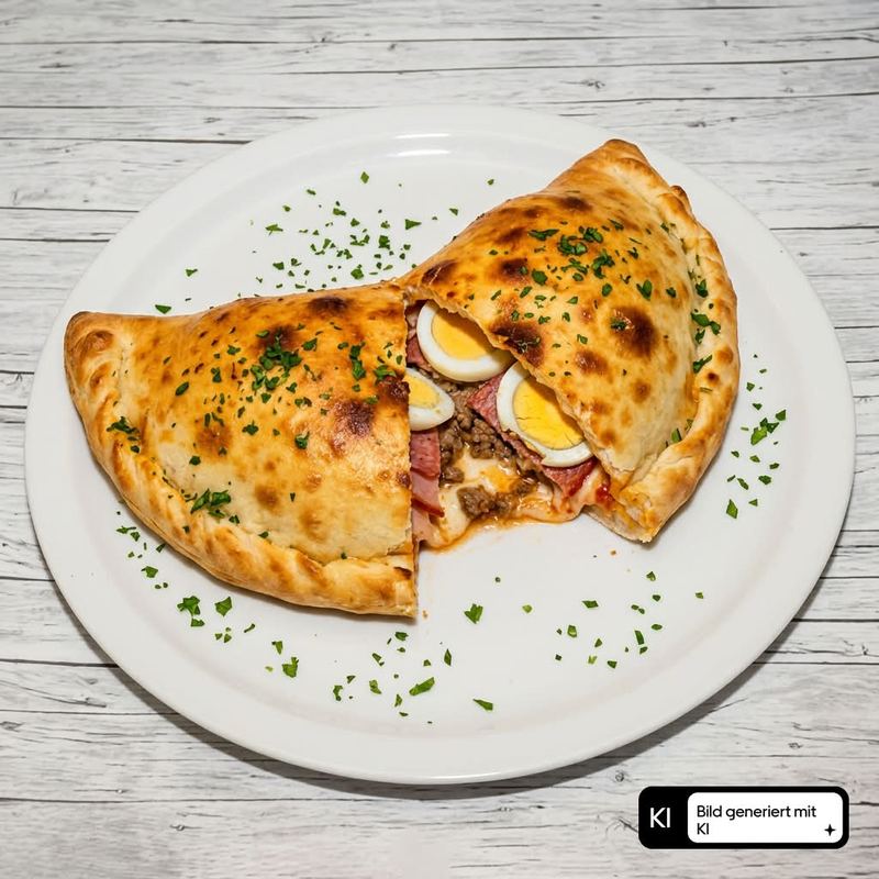 Calzone mit Ei