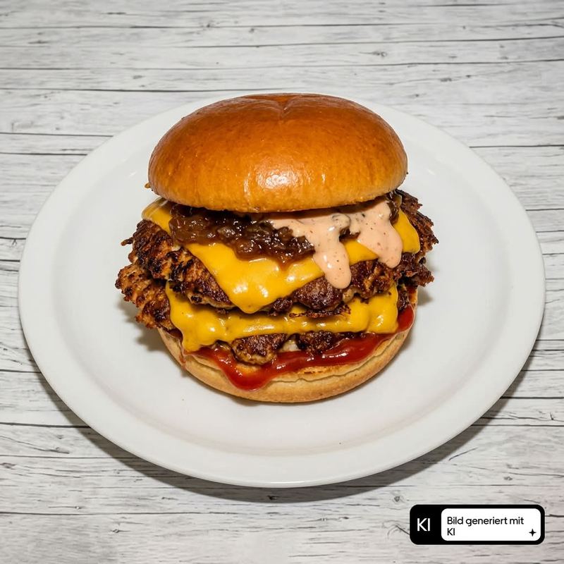 Double Chicken Smash Burger