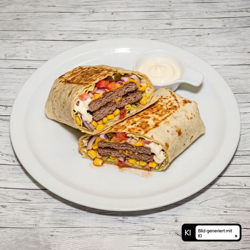 Meat Burger Burrito
